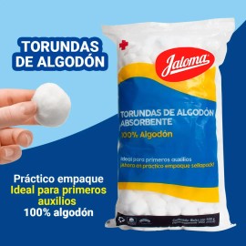 Torunda De Algodón 500 Gramos Jaloma Absorbente 100% Algodón