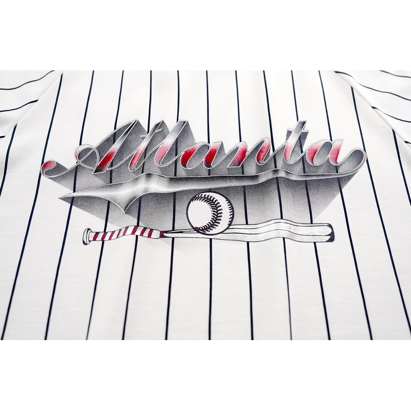 Simapak Mens Baseball Pinstripe Fans Athletic City Raglan T-Shirts -