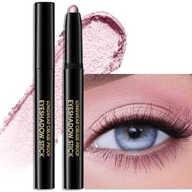 Wugbc Shimmer Eye Shadow Stick, Cream Eyeshadow Stick Long-Lasting Crease-Proof Blendable Eye Brightener Pencil Multi-use for Eyeliner Highlighter Smooth Cream to Powder Eyes Crayon Makeup, 8 FANCY