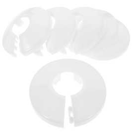 TEHAUX 6pcs Collar Cover for Wall Escutcheon Replacement Plate for Indoor Outdoor Use Easy Installation High Flexibility Heat Resistance for Pipe Decoration Residential Commercial
