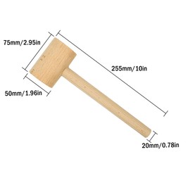 Wooden Mallet Hammer,Kellegour 2 Pieces Wooden Hammer,Woodworking Wood Mallet,for Leather Woodworking Strike,Repair,Adjust and Carve