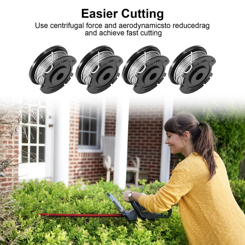Konesky Pack of 4 grass trimmer spools, diameter 1.65 mm,