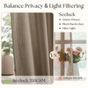 Pinch Pleated Linen Curtains 102 Inch Long Memory Shape Training