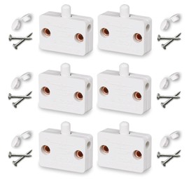 Switian Pack of 6 Door Contact Switches, 250 V Cabinet Switch, Normally Close End Switch for Cupboard, Furniture Door for Breaking the Electric Plug-in Switch, Press White
