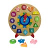 Wooden Clock for Children Wooden Puzzle Clock Game Montessori Wooden