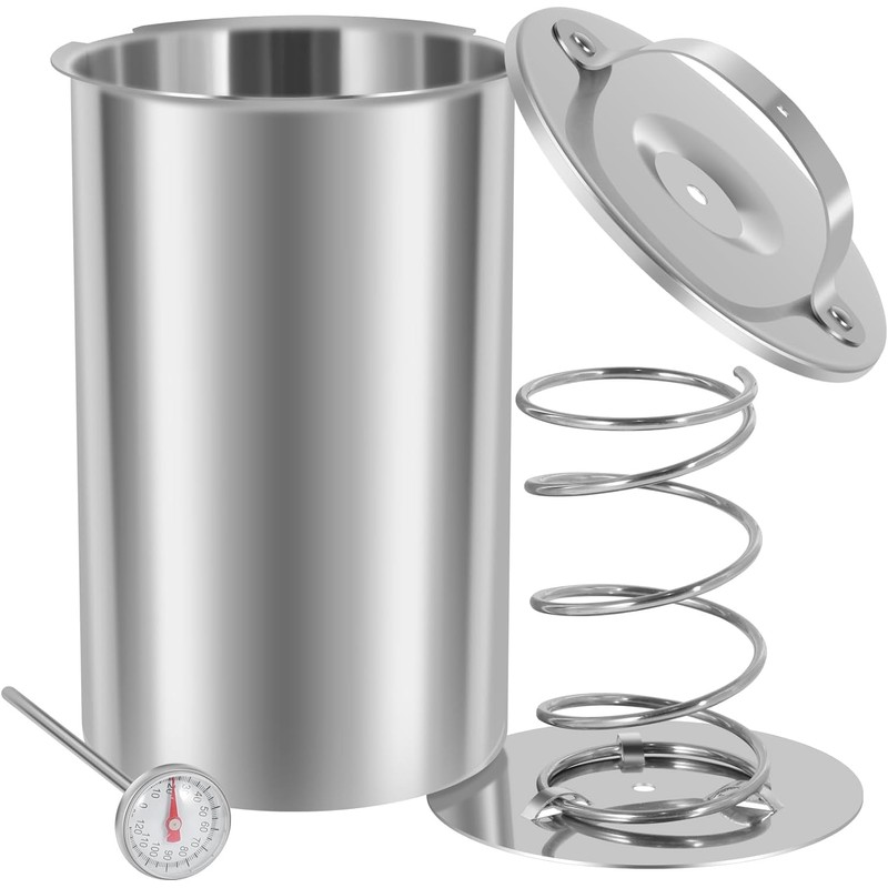 Stainless Steel Ham Press Maker,Meat Press Cooker with Thermometer Multifunctional