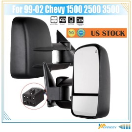 ORRIGEY Power Heated Tow Mirrors For 1999-02 Chevy Silverado Sierra 1500 2500 3500