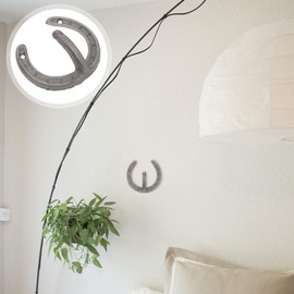 DOITOOL Vintage Office Decor 4Pcs Cast Iron Wall Hooks, Horseshoe Shaped Wall Hanger Coat Hooks Vintage Wall Hooks Decorative Wall Hangers for Hanging Metal Hangers Heavy Duty