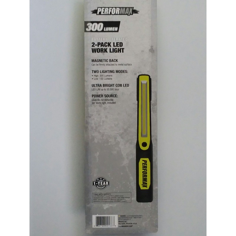 Performax 300 Lumen Handheld Work Light - 2 Pack