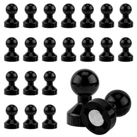 50pcs Push Pin Magnets, Black Map Pushpin Magnets Packed in Box Reusable Strong Whiteboard Bulletin Board Magnets for Fridge, Classroom, Refrigerator, Office