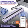 Rongta Portable Printer Wireless for Travel, Bluetooth WiFi Inkless Thermal