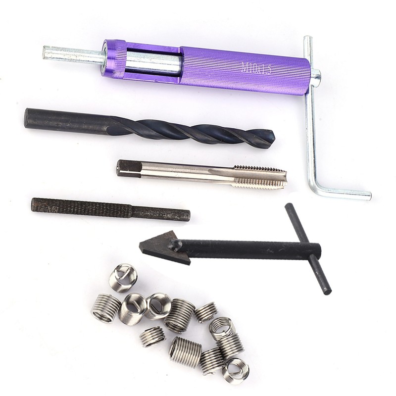 M10 x 1.25 Thread Repair Insert Kit 12PCS Screw Sleeve