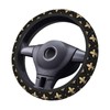 Black Fleur De Lis Steering Wheel Protective Cover Car Universal,