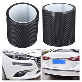 Car Door Edge Protector Black Carbon Protective Film Car Door Edge Protector Anti-Scratch Sticker (10 cm x 3 Metres)