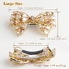 Luxury Large Rhinestone Bow Hair Barrette, Purple