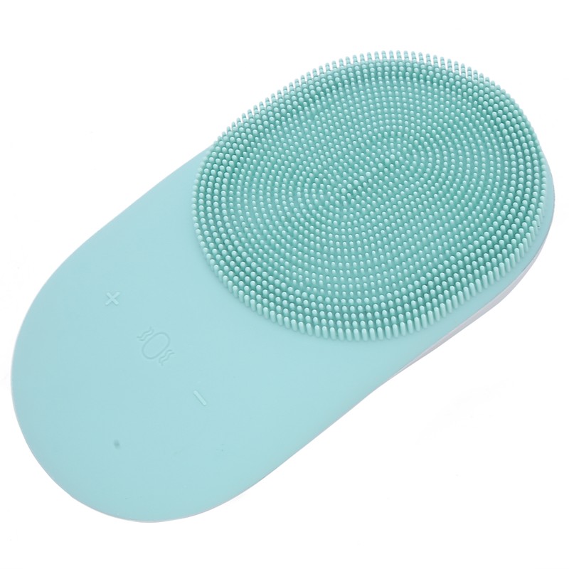 2 in 1 Electric Face Cleansing Brush Silicone Sonic Vibration