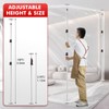 10FT Dust Barrier Poles 4 Pack withCarry Bag, Stainless Steel