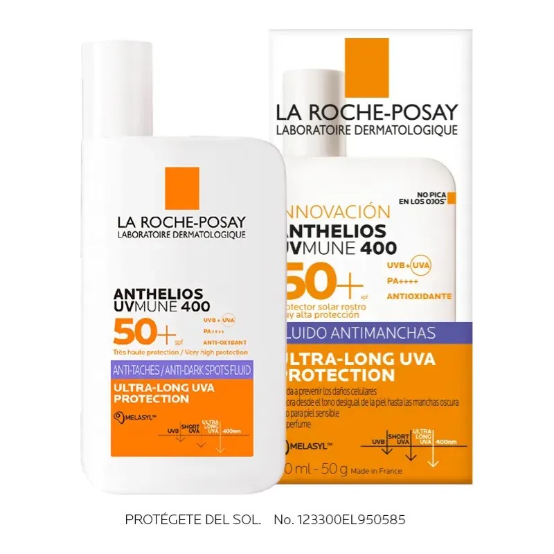 2pc La Roche Posay Anthelios Uvmune400 Fluido Antimanchas F5