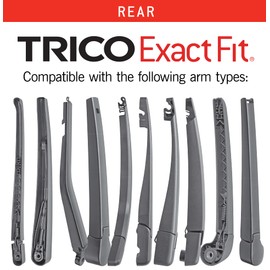 TRICO Exact Fit™ (14-F) 14 Inch Automotive Replacement Windshield Wiper Blades for My Car Premium All Weather Beam Blade for Select Vehicle Models