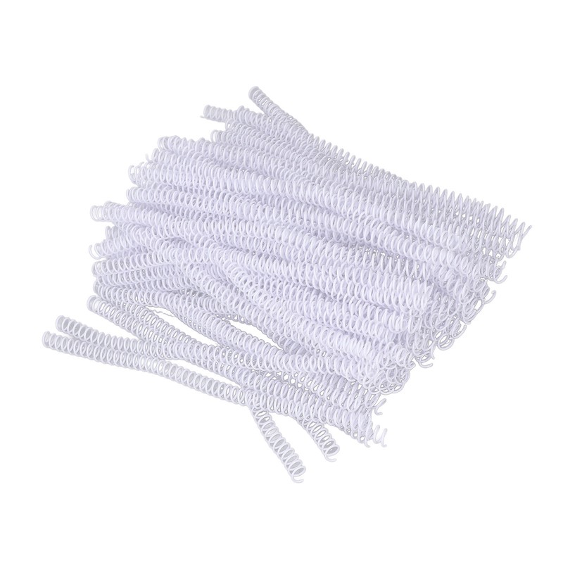100Pcs Spiral Binding Coils Plastic Dia 9.5mm 3/8in 48 Teeth