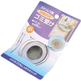 Kaneko Less Drain Drain Basket, Stainless Steel, Approx. 2.2 x 2.2 x 0.6 inches (5.5 x 5.5 x 1.6 cm)