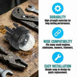 YOIASUGH 1Pcs 753-08319 3 Line Primer Bulb for MTD Craftsman Troy-Bilt 316731932 316731933 316731934 316740930 316740970 TB685EC TB6044XP TB635EC TB685EC