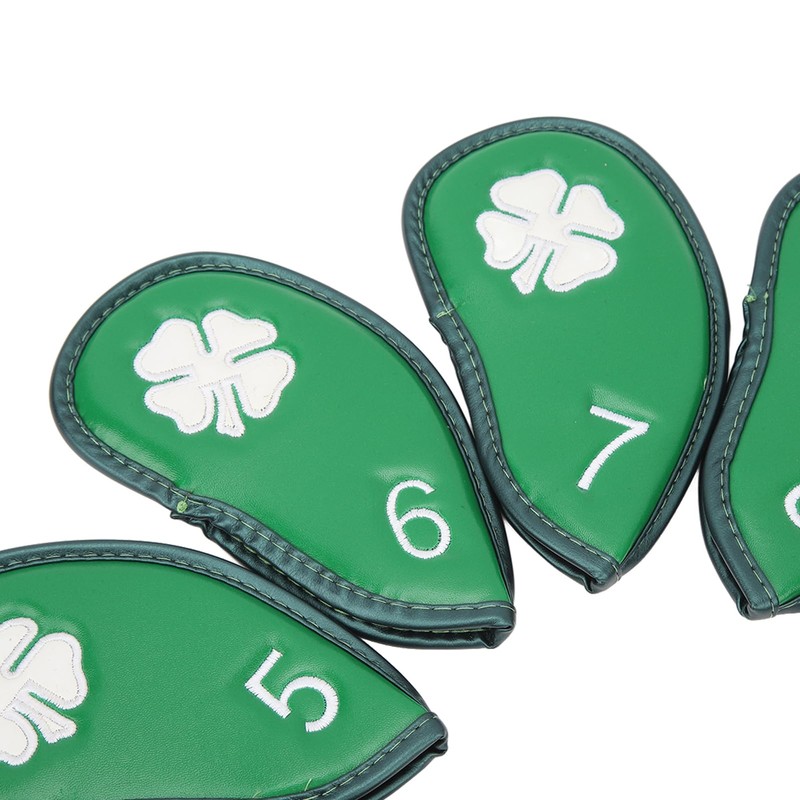 Club Head Covers, 10 PCS Iron Covers Four Leaf Clover