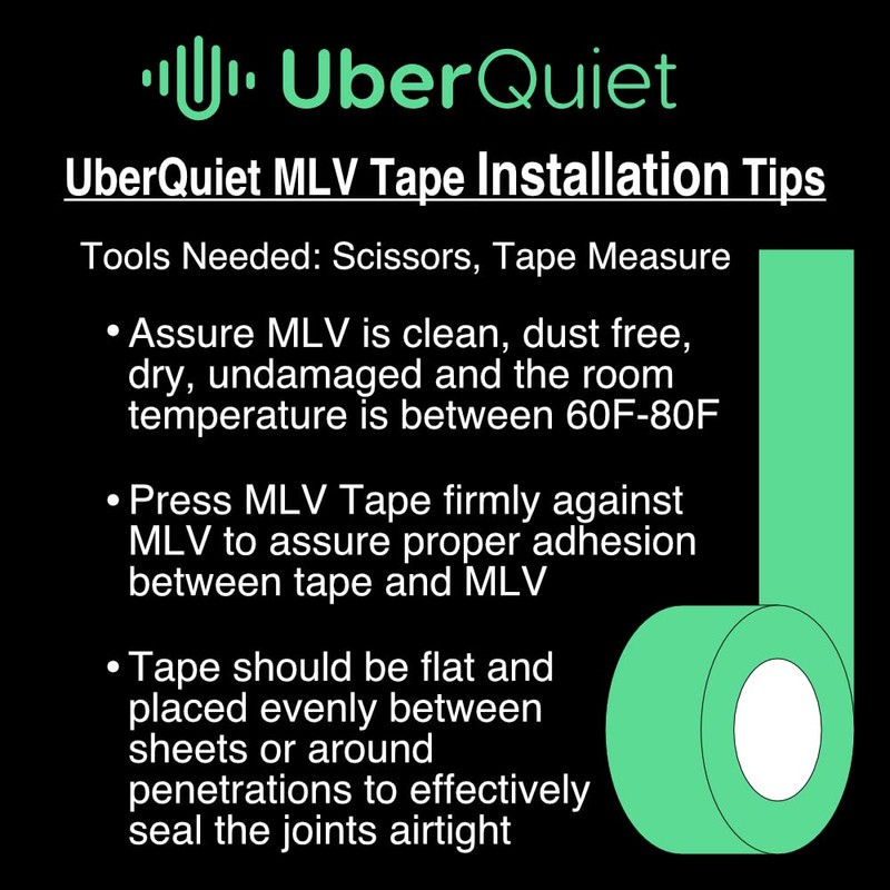 UberQuiet MLV Seam Tape, 2" x 108' - for Installation