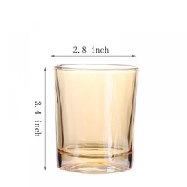 Gaolinci 2 Pcs Classic Clear Cylindrical Glass Mouthwash Cups, Bathroom Brushing Cup, 6 Oz