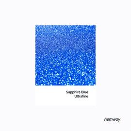 Hemway Polyurethane & Epoxy Resin Glitter 100g / 3.5oz Metallic Crystal Flake Additive for Flooring Jewelry Tumblers Glass Pigment - Ultra Fine (1/128" 0.008" 0.2mm) - Sapphire Blue