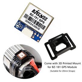 SoloGood BZGNSS BZ-181 FPV GPS Module M10 Chip Drone GNSS GPS Receiver for FPV Racing Drone Fixed-Wing RC Car (BZ-181 With Bracket)