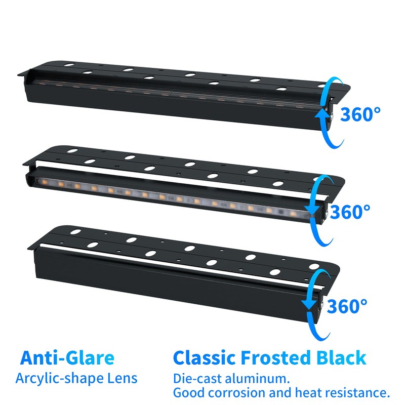 Kwinmyso 8-Packs 5W 12inch LED Hardscape Paver Lighting,12V AC/DC Low