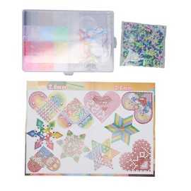Kids Fuse Beads Kit 2.6mm 12 Colors Quadrate Heart Hexagonal Transparent Plates DIY Beads Craft Toy