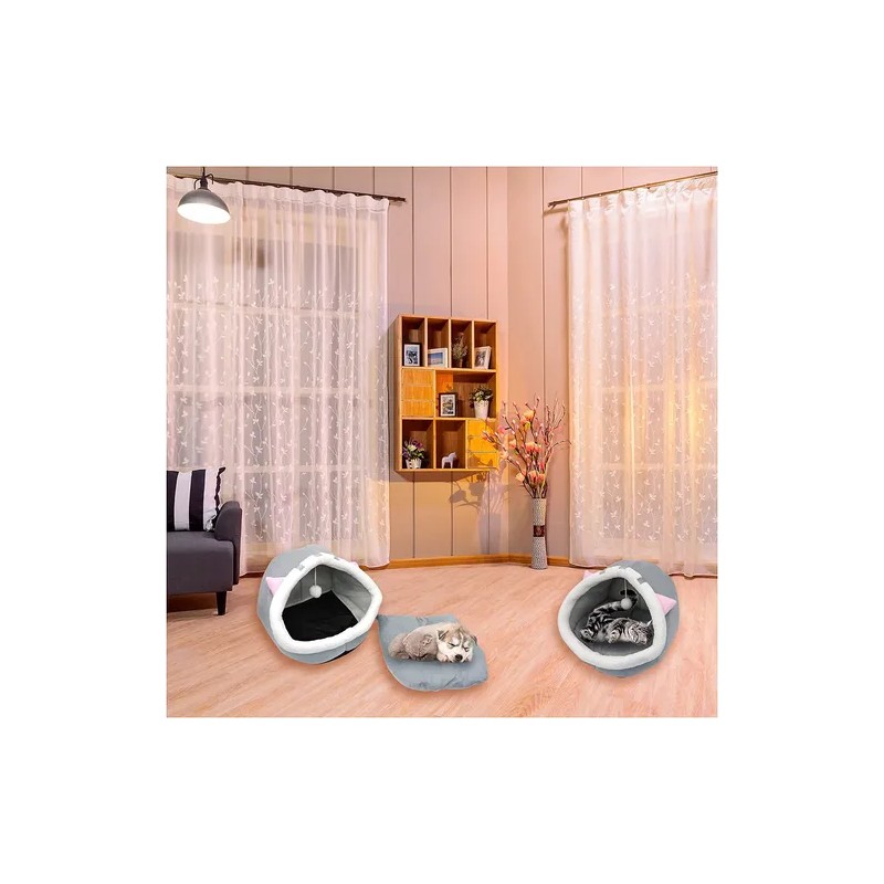 Casa Y Cama Gato Plegable Con Cojín Suave Para Mascota