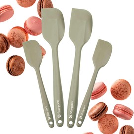 StarPack 'Scrape & Stir' Silicone Spatula Set (4 Pcs) - Heat Resistant Spatula Set 600°F - Food Grade Kitchen Spatulas - Nonstick Silicone Baking & Cooking Spatula - Rubber Spatula Set for Kitchen Use