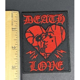 Heart MR ALE “Death Love” Red Heart Embroidered Iron-On/Sew-On Patch P41