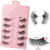 5 Pairs 3DShort Mink Eyelashes Super Dense Stage Makeup Natural