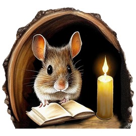 5 x Mouse Wall Sticker, Kids Room Decor, Teacher Gift, Book Lover, Mouse Reading Decor, Mouse Wall Decal, Gift for Teacher, Playroom Art, 3.9inch
