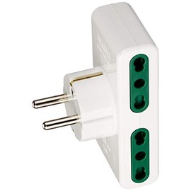 VIMAR 01166.B Power Supply Plug Schuko Piu 4 Sockets 10/16