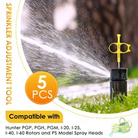 Gulfmew 5 Pcs Rotary Sprinkler Tool Compatible with Hunter PGP PGJ Sprinkler Heads Rotor Adjustment Tool, Sprinkler Key Tool Adjustment Wrench for Lawn Irrigation Sprinkler System Repair