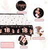 XJLANTTE 18th Black and Rose Gold Party Tablecloths - 4Pcs