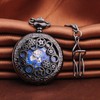 Unendlich U Men's Roman Numerals Scale Pocket Watch with Necklace