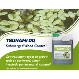 Tsunami DQ Aquatic Herbicide- Quart - 37.3 Percent Diquat Dibromide – Concentrated Aquatic Weed Killer for Lakes and Ponds - Duckweed, Watermeal, Curly Leaf, Pondweed & Many More
