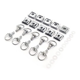 AfterMokit Replacement 0.57 inch Quick Release Fasteners Fairing Bolts Studs Quarter Turn with Clips Silver 10 Pack