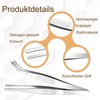 Wjelet Set of 2 Tweezers Set, Stainless Steel Curved Tweezers