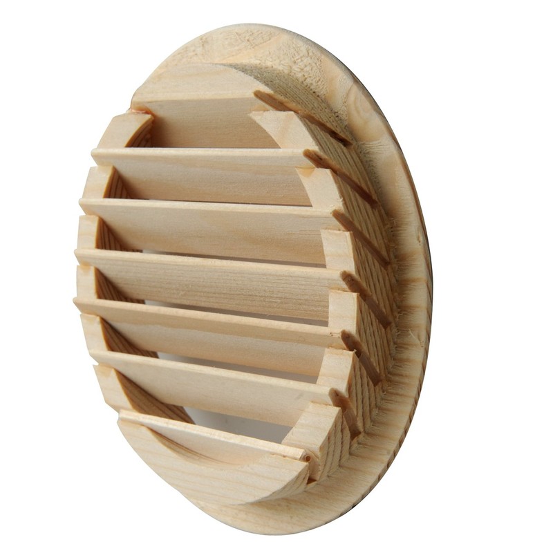 The lgrs100p-y Ventilation Grill Recessed Round Wooden, Pine Red, 110