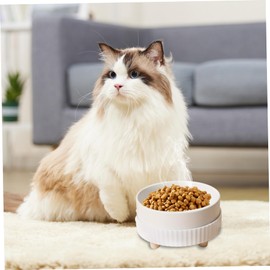 Heated Dog Bowl 350ML Heated Water Bowl for Dogs Heated Pet Bowl Provide Drinkable Water in Winter Thermal Bowl Heated Water Bowl Heated Cat Bowl Cat Water Dispensers for Dog Cat Squirrel White Base