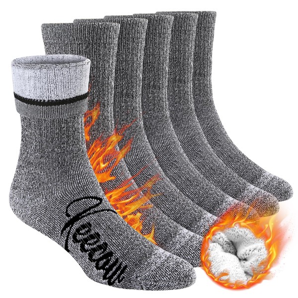 KEECOW Merino Wool Crew Socks For Men & Women, Thermal,
