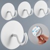 DEKAZIA® Set of 4 Self-Adhesive Ceiling Hooks White - Extra