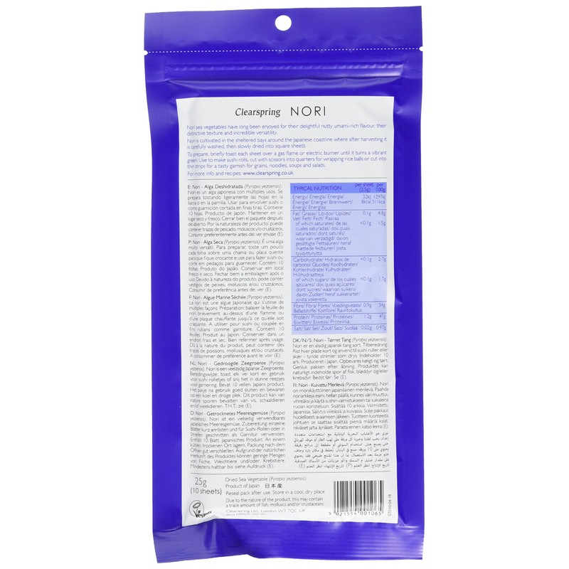 Clearspring Nori Sheets, 25 g